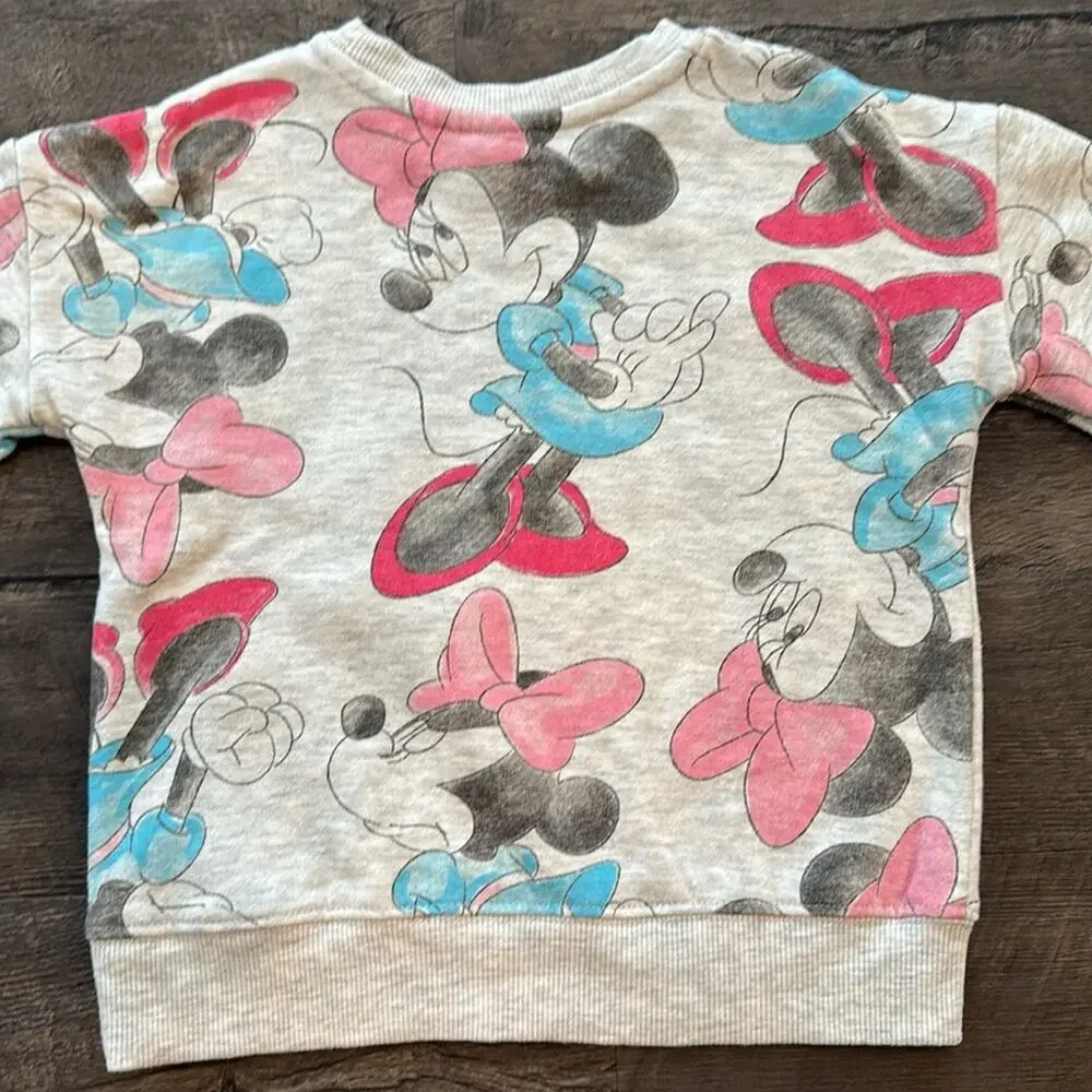 Disney Junior Minnie‎ Mouse 4T Crewneck Pullover Sweatshirt